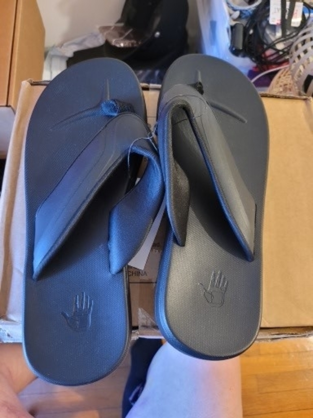 Body Glove Black Padded Thong Sandals